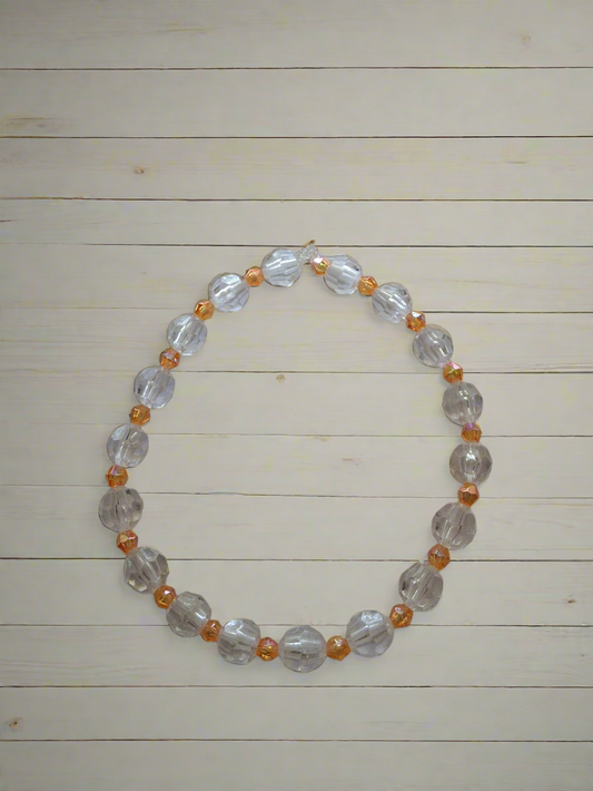 Clear and Orange Bracelet Style # 223