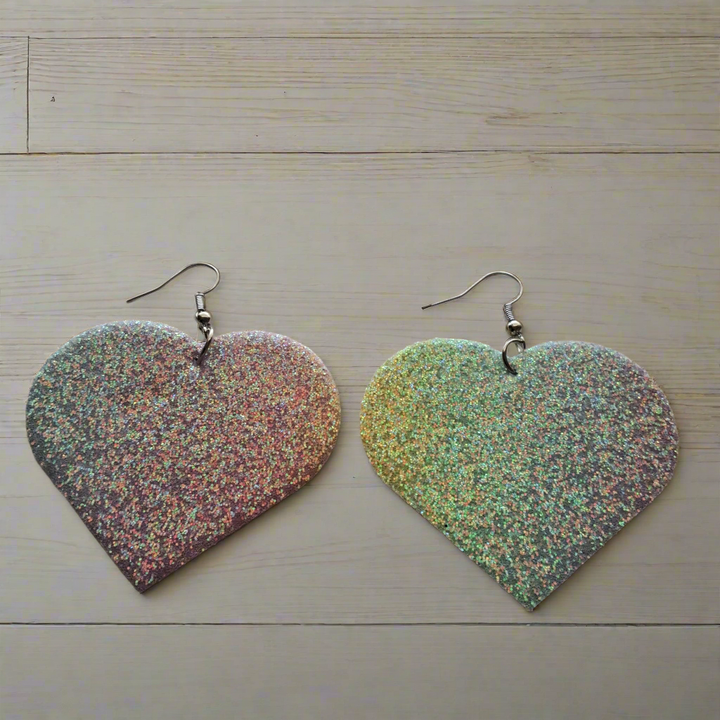 Multi-color Heart Earrings Style # 547