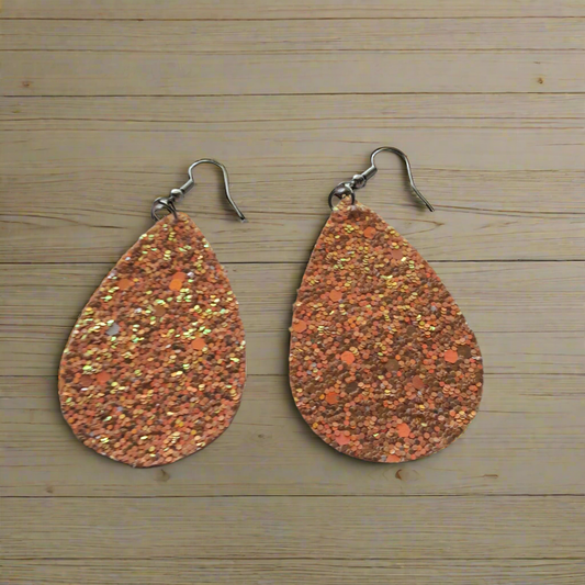 Coral Sparkle Earrings Style # 107