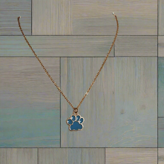 Blue Paw Necklace Style # 801