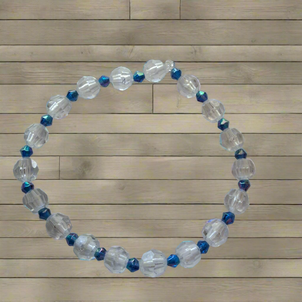 Clear and Blue Bracelet Style # 215