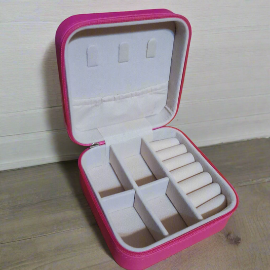 Hot Pink Travel Jewelry Box