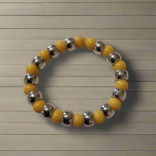 Yellow and Silver Bracelet Style # 92