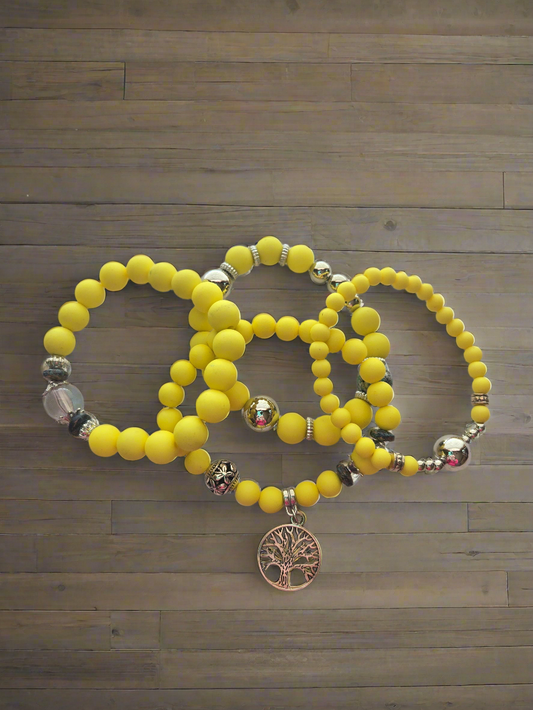 Yellow Bracelet Set Style # 1005