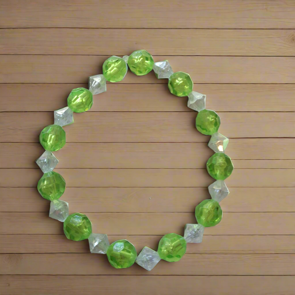 Green and Clear Bracelet Style # 422