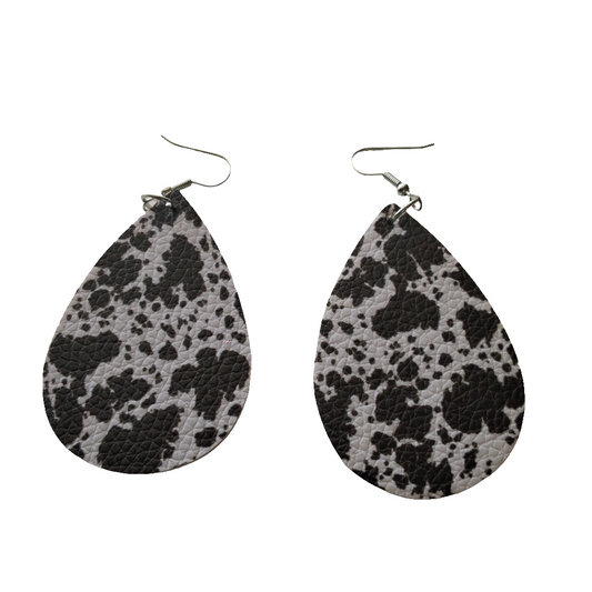 Cow Print Earrings Style # 131