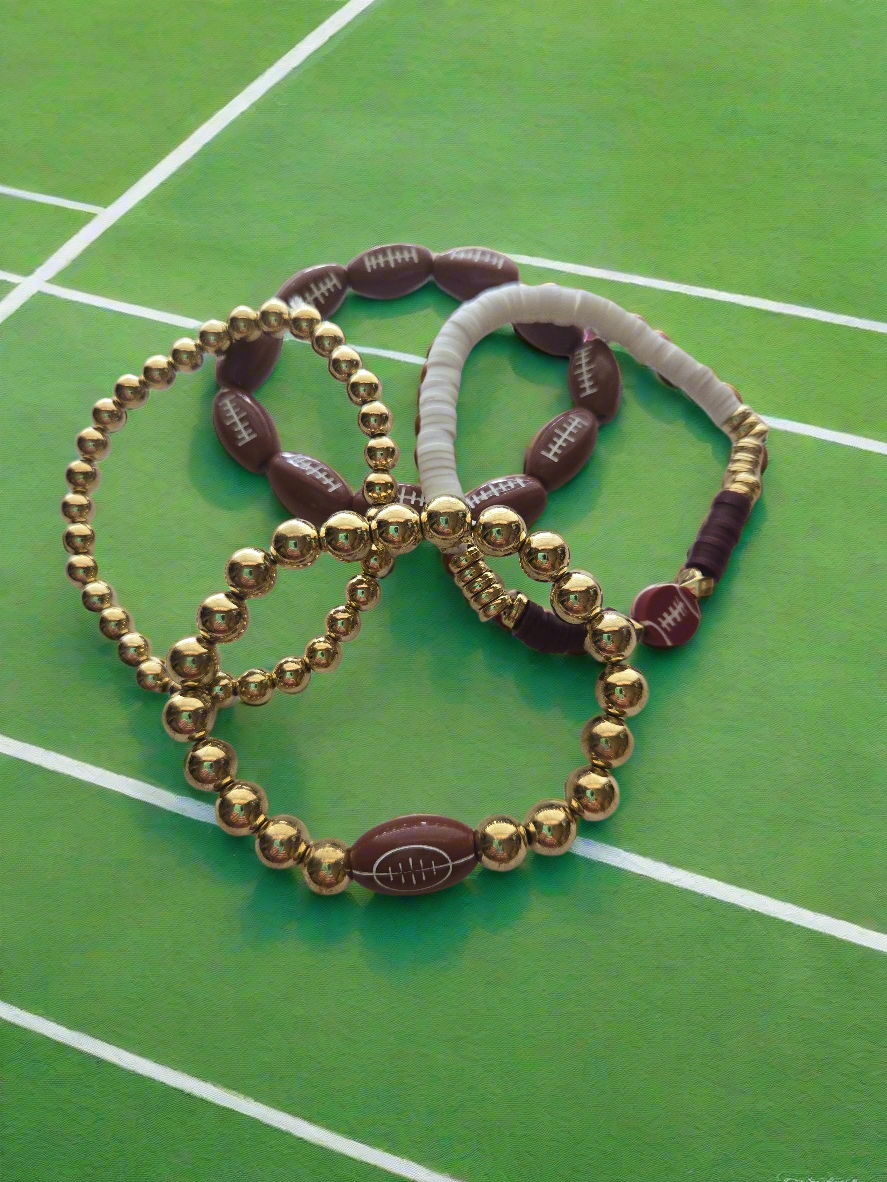 Football bracelet set style #1215