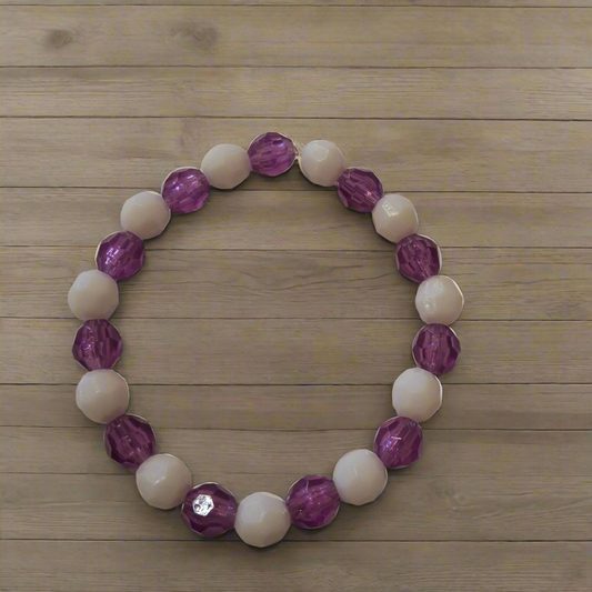 Kids Purple and White Bracelet Style # 73