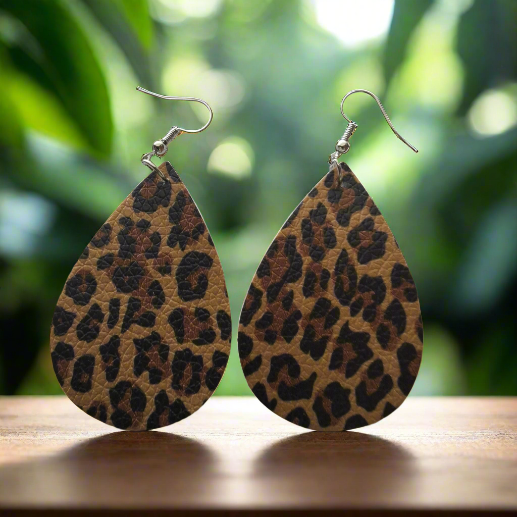 Leopard Print Earrings Style # 145