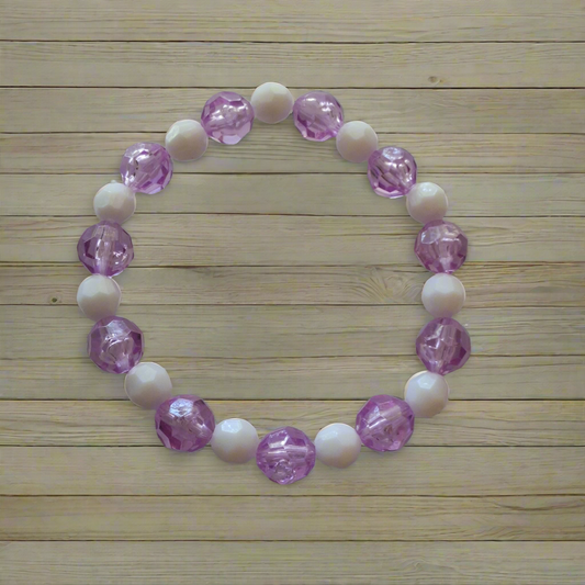 Purple and White Bracelet Style # 295