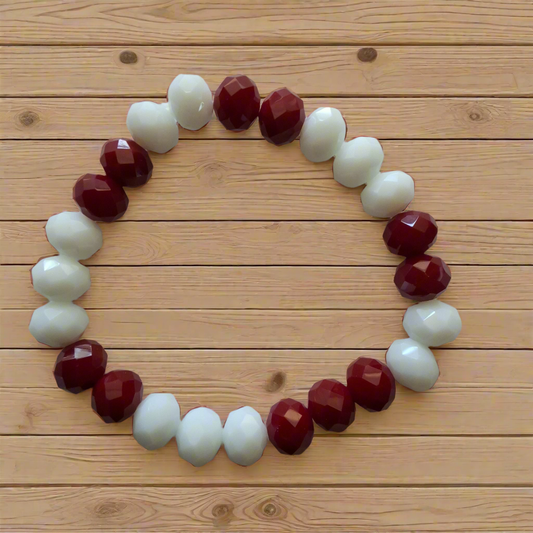 Red and White Bracelet Style # 644