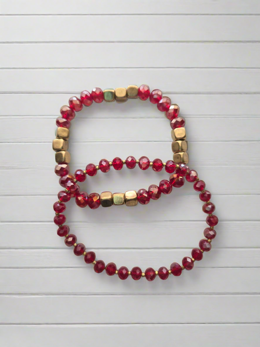 Red Bracelet Set Style # 1013
