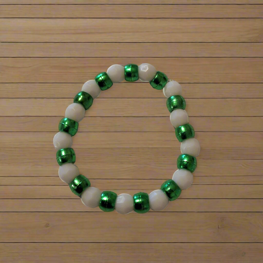 Kids Green and White Bracelet Style # 79