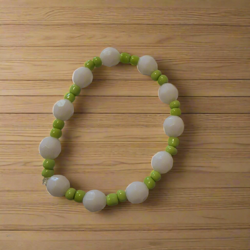 Kids Green and White Bracelet Style # 55