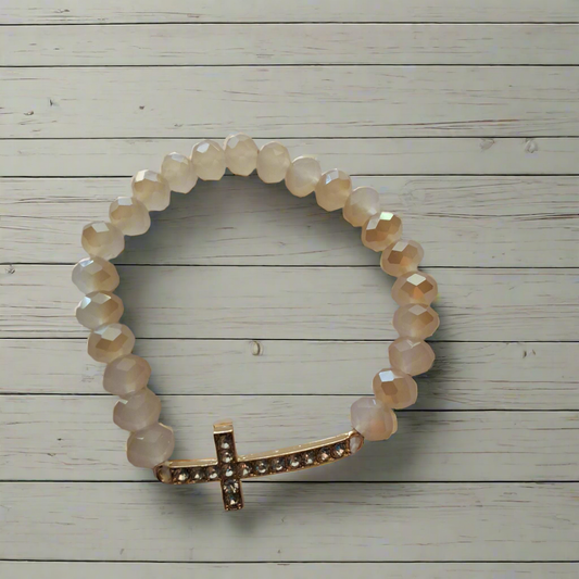 Tan Cross Bracelet Style # 732