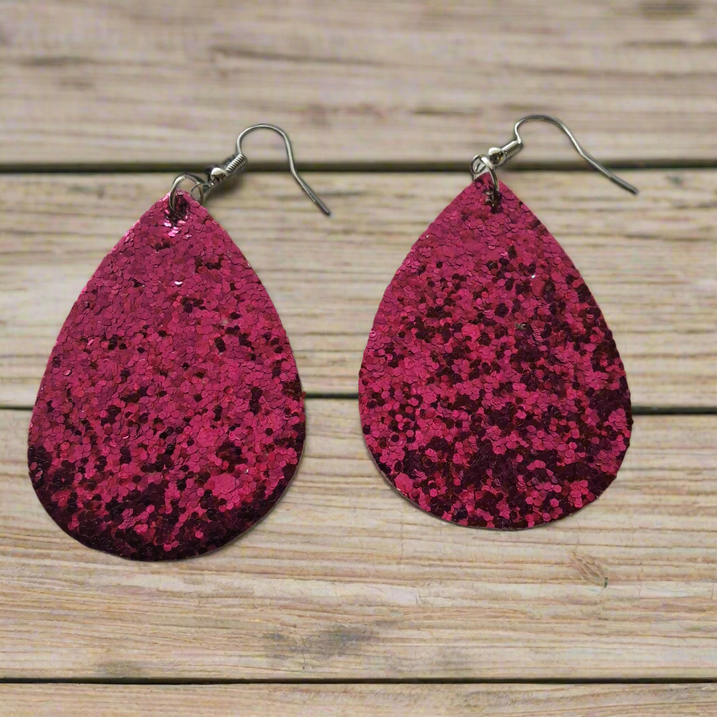 Pink Sparkle Earrings Style # 117