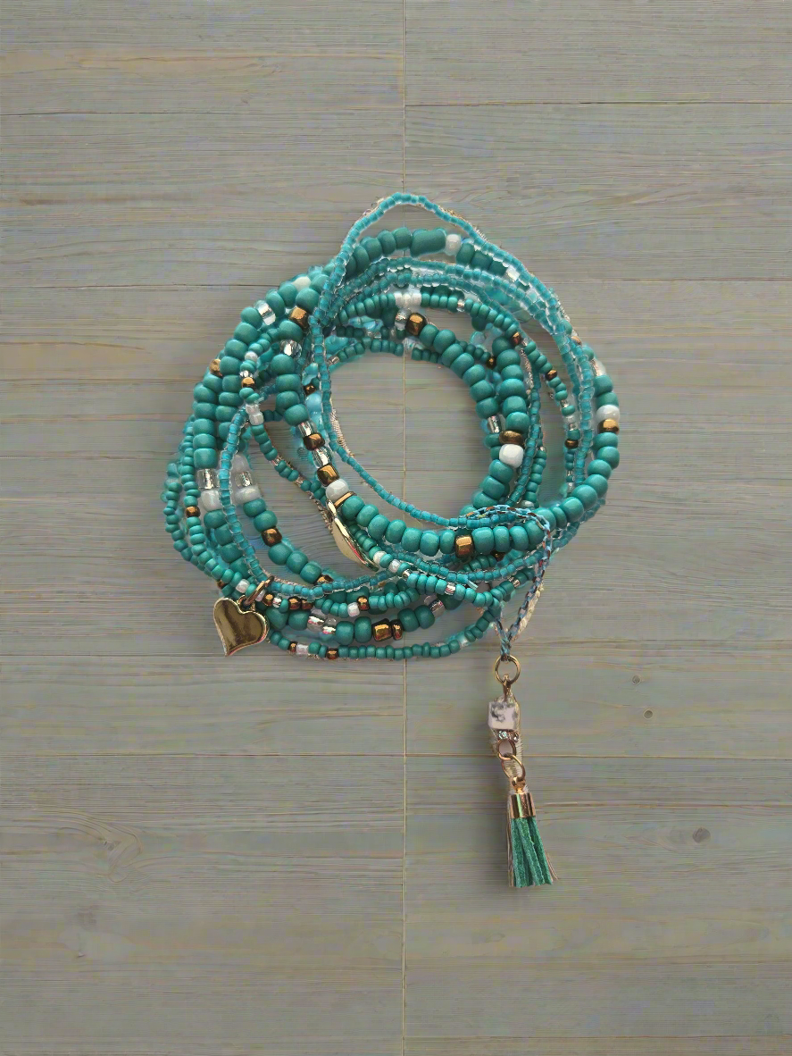Teal Bracelet Set Style # 1064