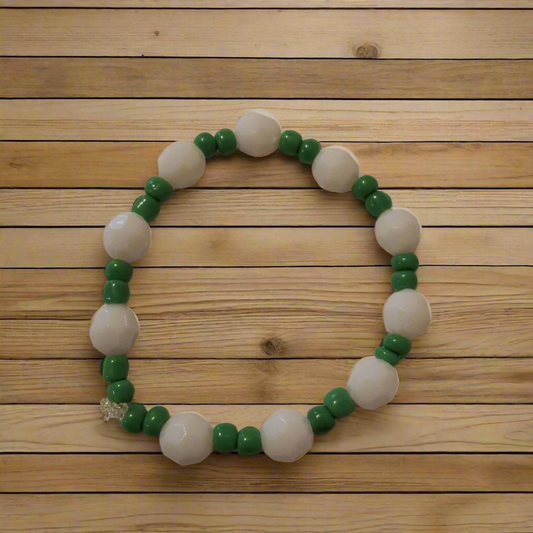 Kids Green and White Bracelet Style # 52