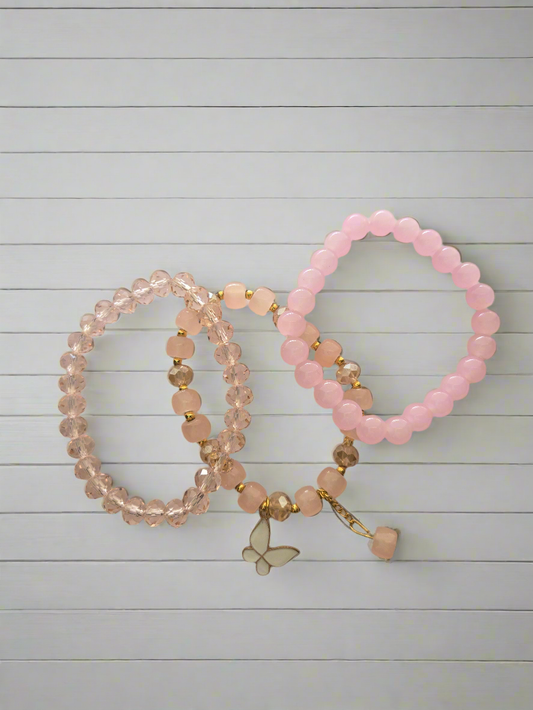 Pink Bracelet Set Style # 997