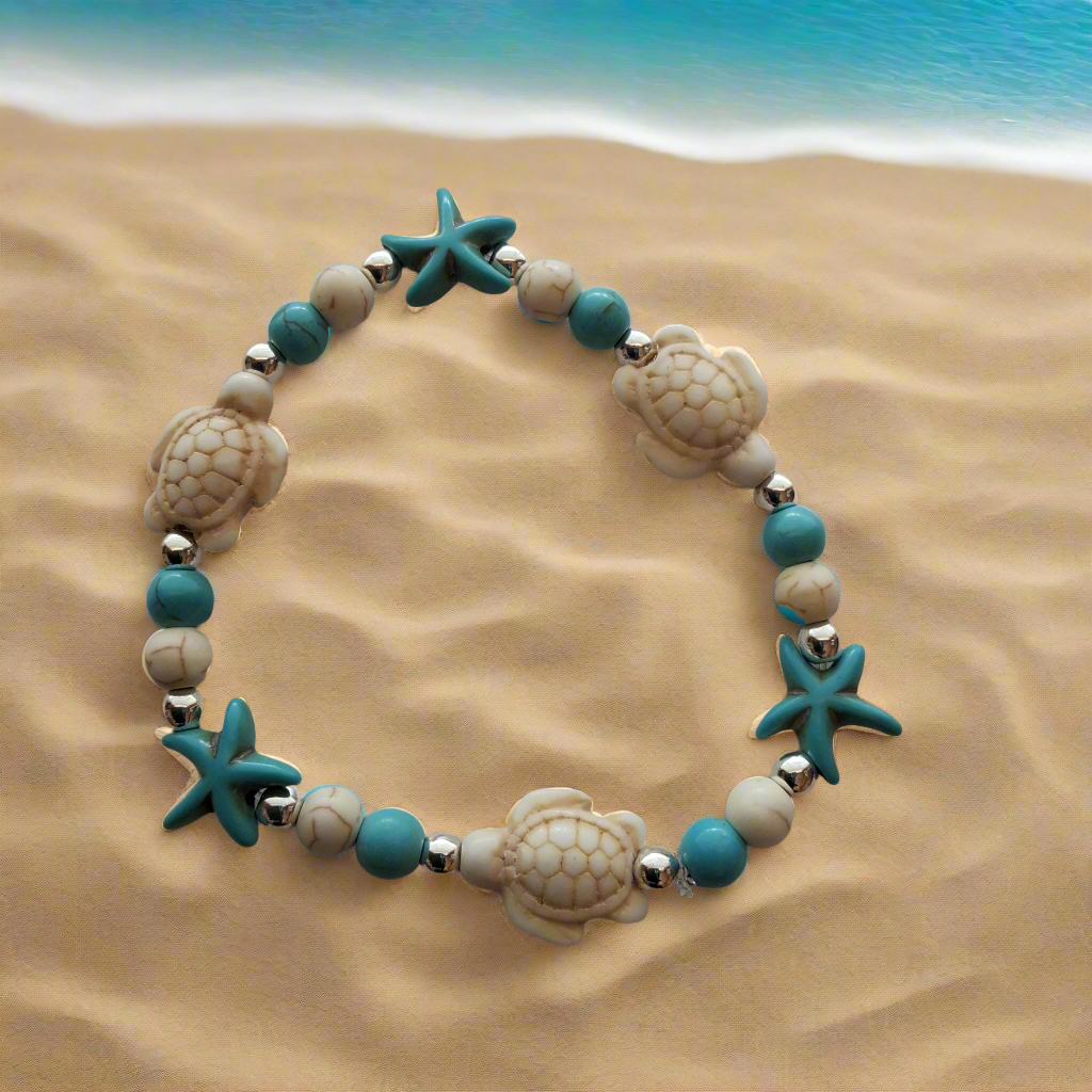 Star Fish and Sea Turtle Bracelet Style # 878