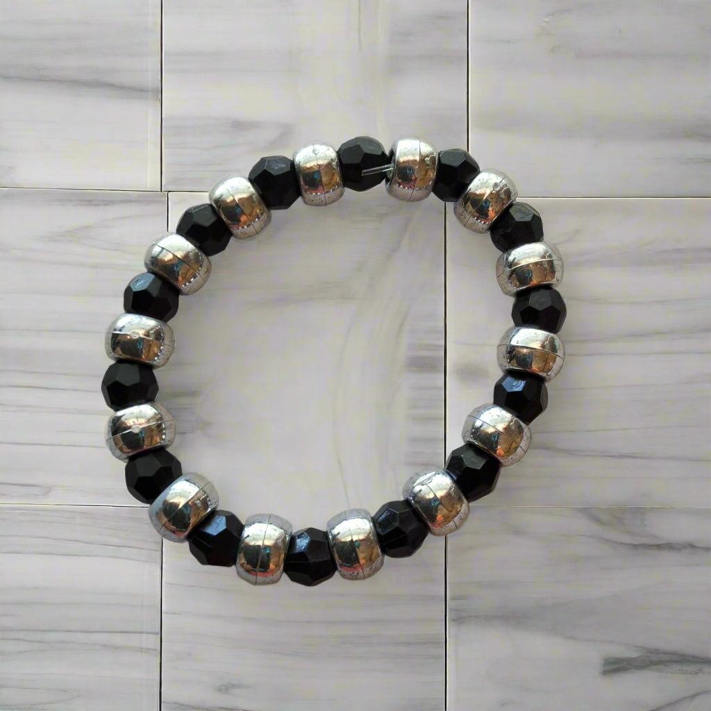 Silver and Black Bracelet Style # 43