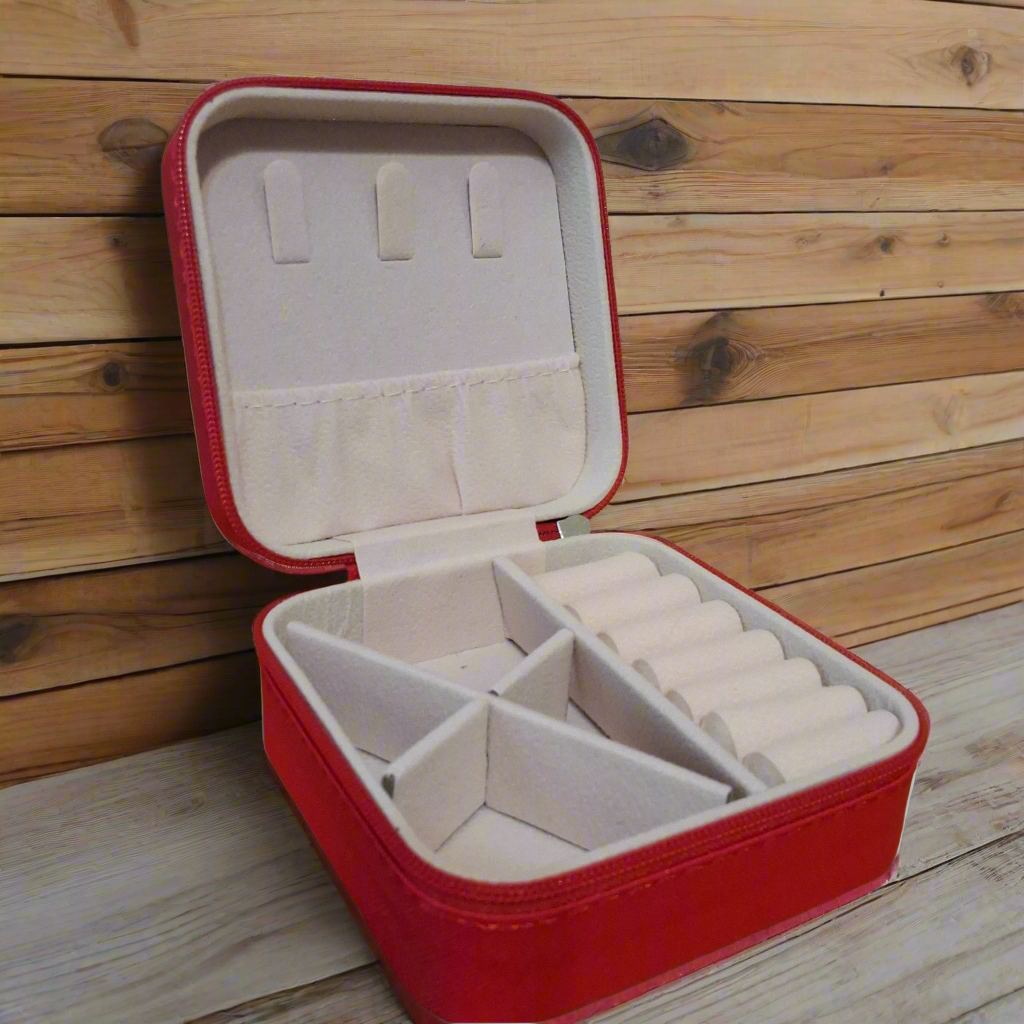 Red Travel Jewelry Box Style # 775