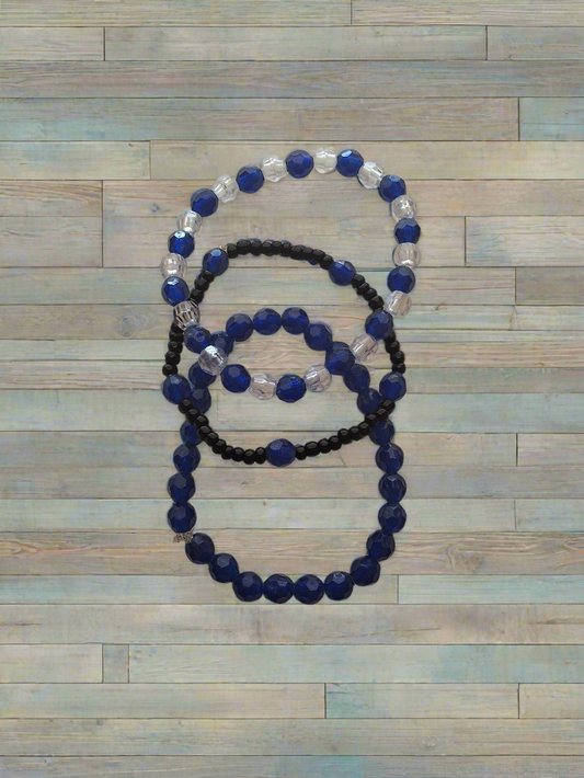 Blue and Black Bracelet Set Style # 228