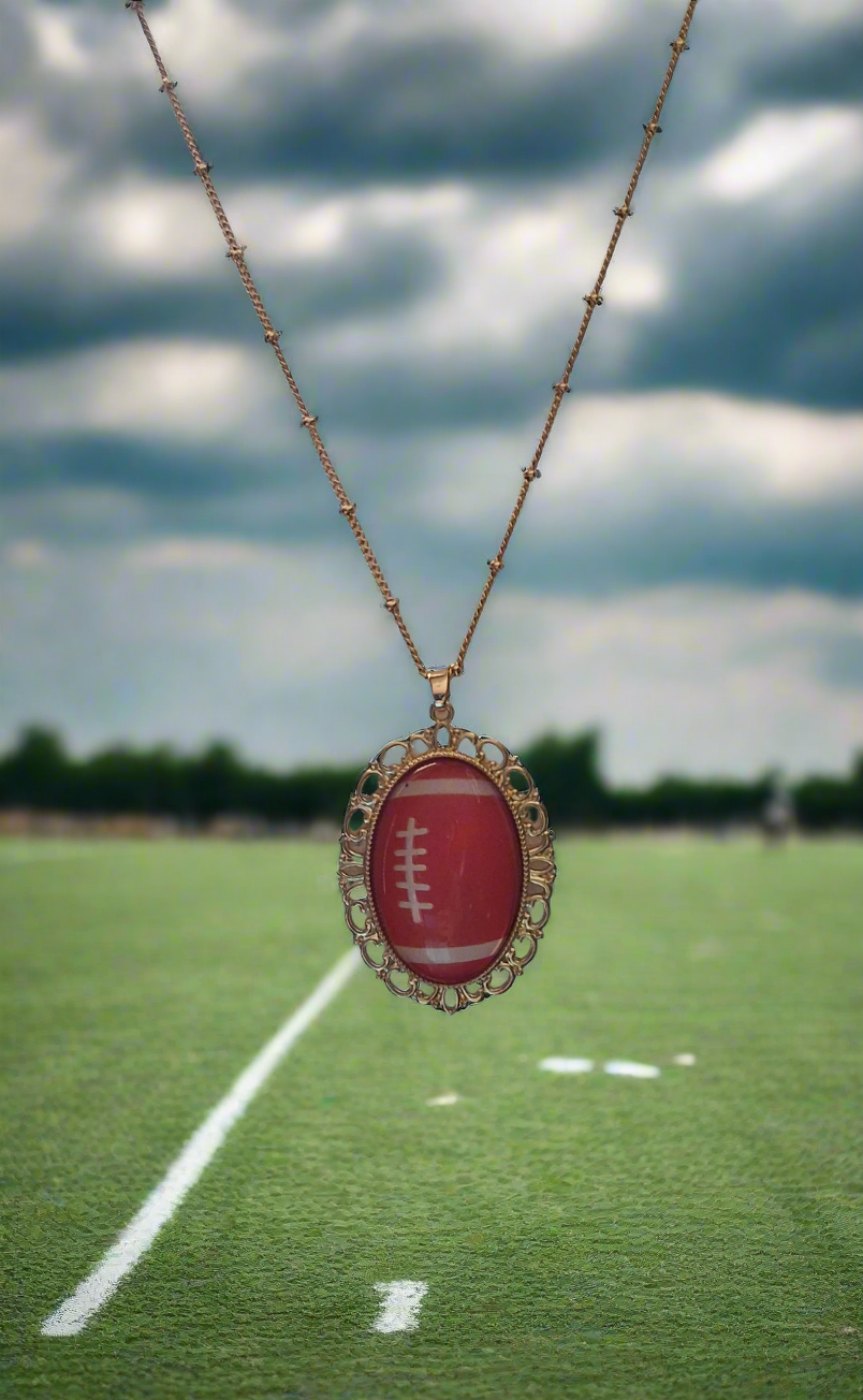 Gold Football Necklace Style # 1168