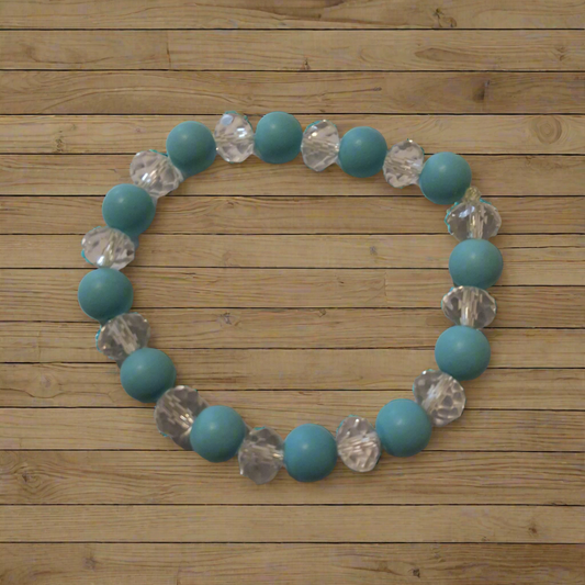 Kids Blue and Clear Bracelet Style # 268