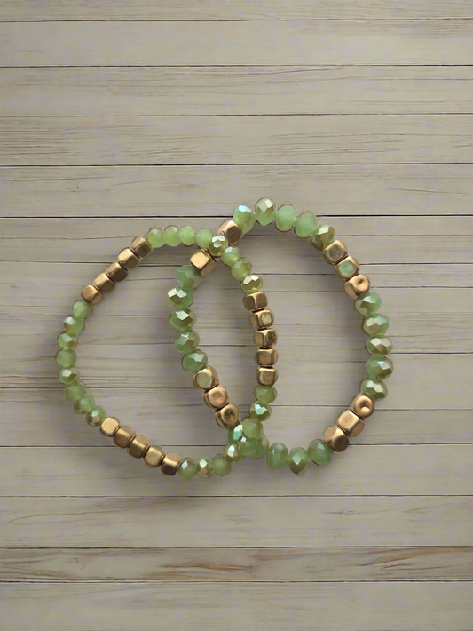 Green Bracelet Set Style # 1012