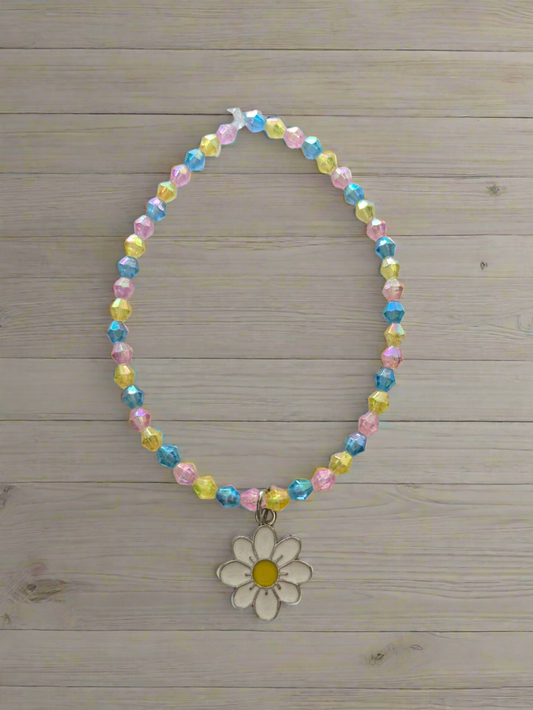 Multi Color Daisy Charm Bracelet Style #258