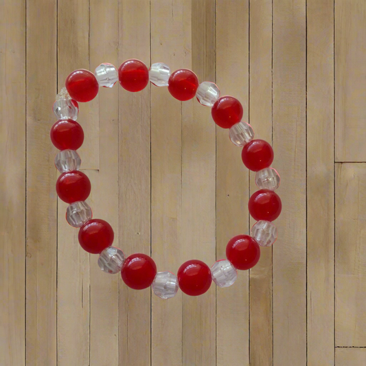 Red and Clear Bracelet Style # 359