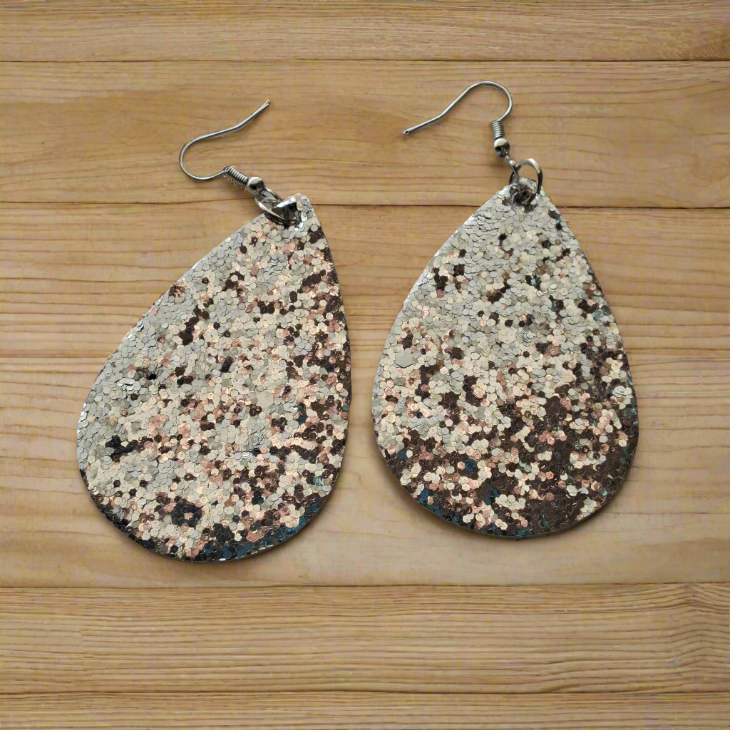 Silver Sparkle Earrings Style # 116