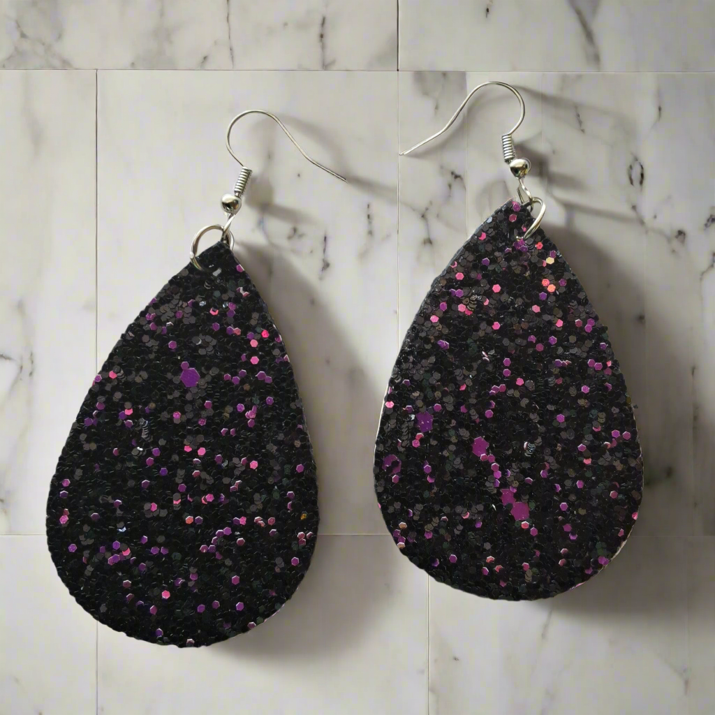 Purple Sparkle Earrings Style # 112