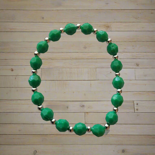 Green and Silver Bracelet Style # 22