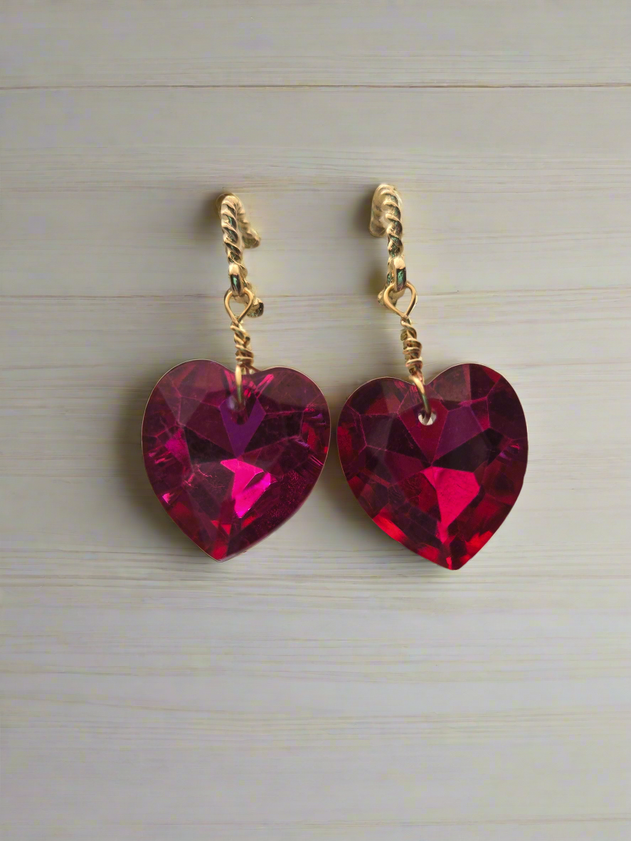 Dark Pink Earrings Style #1229