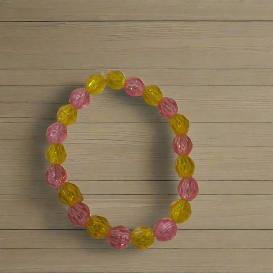 Kids Yellow and Pink Bracelet Style # 90