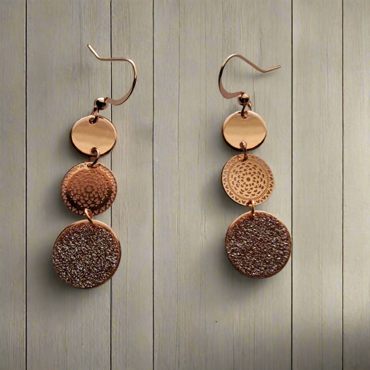 Rose Gold Earrings Style # 837