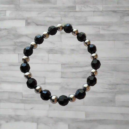 Silver and Black Bracelet Style # 30