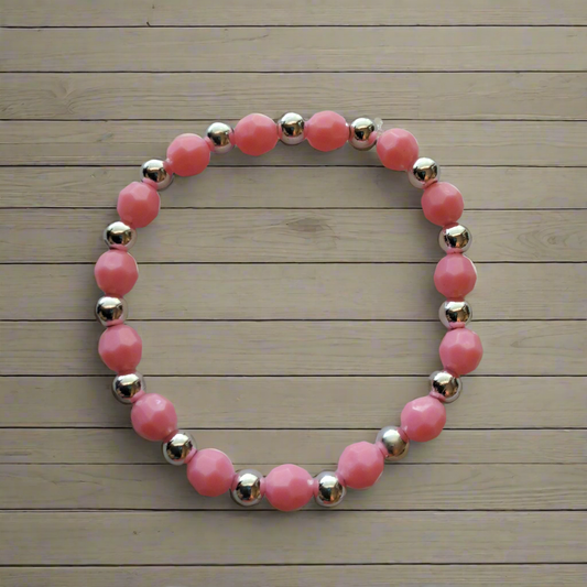 Pink and Silver Bracelet Style # 42