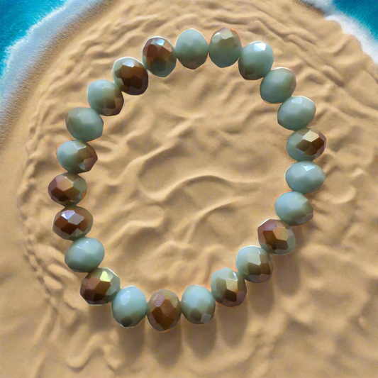 Brown and Light Blue Bracelet Style # 657