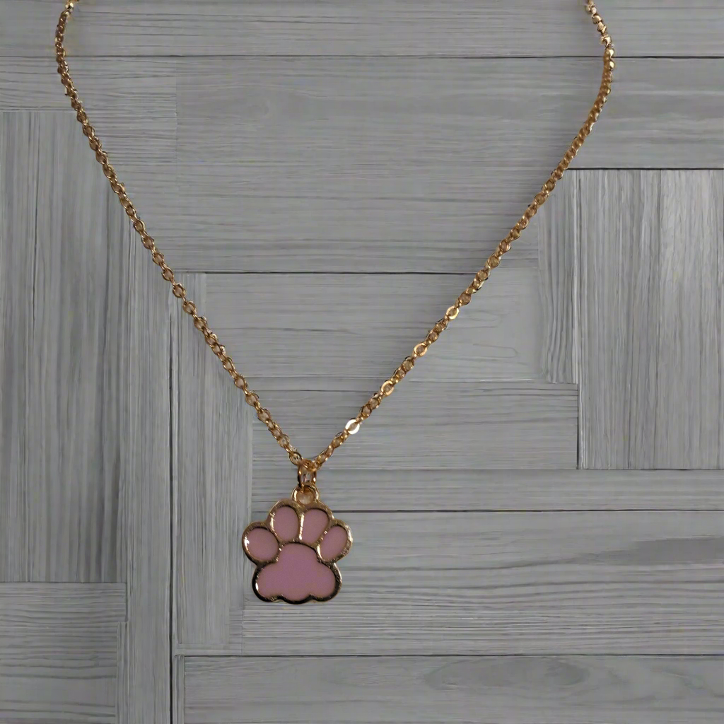 Pink Paw Necklace Style # 803