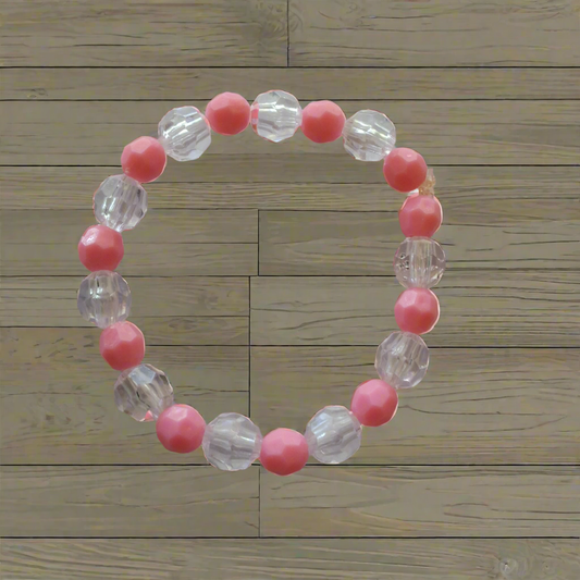 Pink and Clear Bracelet Style # 261