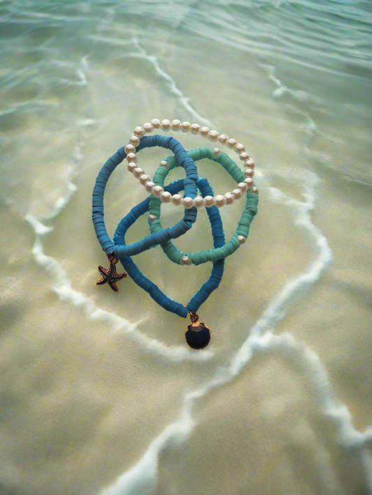 Blue Beach Bracelet Set Style # 1050