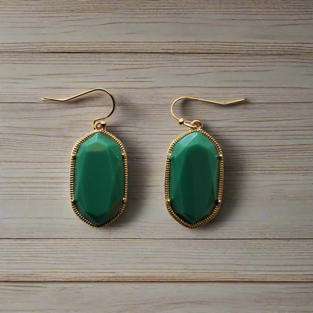 Green Earrings Style # 1018