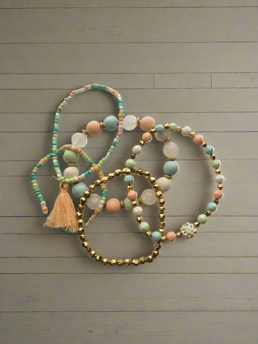 Multi-color Bracelet Set Style # 772