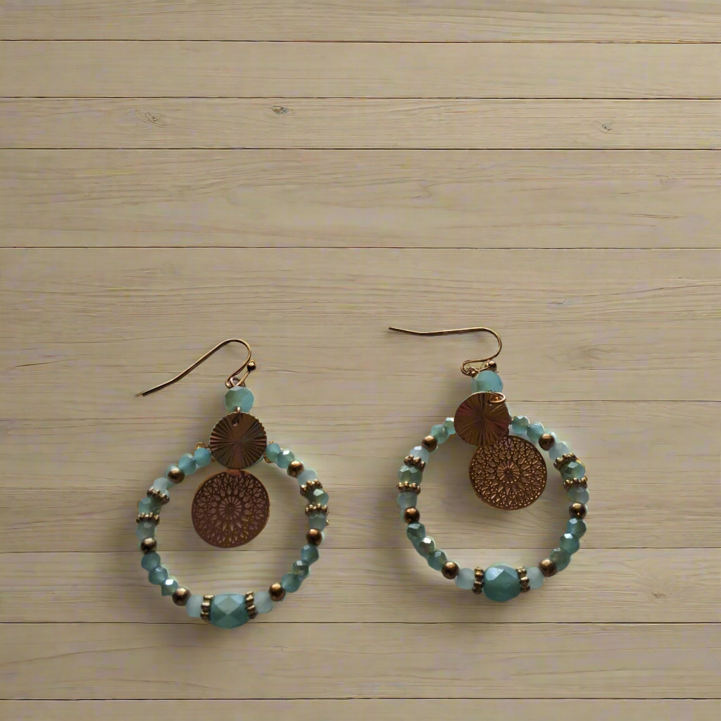 Blue Earrings Style # 513