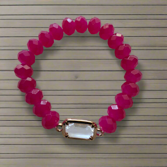 Hot Pink Charm Bracelet Style # 673