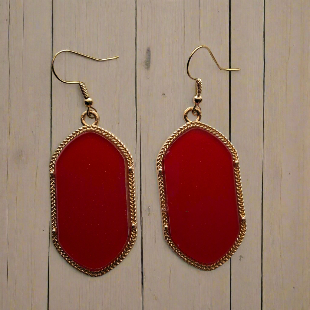 Red Earrings Style # 834