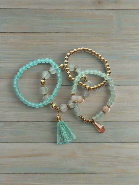 Teal Bracelet Set Style # 976